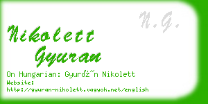 nikolett gyuran business card